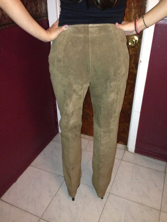 90’s Suede Leather Pants by Margaret Godfrey main image 0