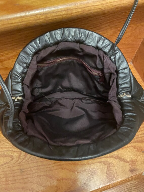 Black with multi color 1980’s patchwork crossbody… - image 4