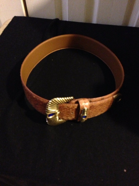 Genuine Tan Snake Skin Belt