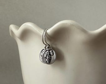 Western Red Cedar, petite danglers, recycled silver, Botanical jewelry, made for adventure
