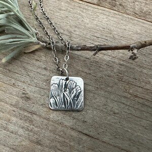 Sagebrush necklace, 18 inch, Artemisia tridentata, recycled silver, botanical, big sagebrush, made for adventure,