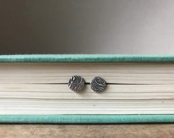 Waves, river notes, surf, post earrings, Recycled silver, PNW, made for adventure