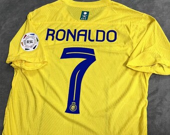 Personalized Name and Number, 2023-2024 Al Nassr Ronaldo 07 Football Jersey, Ronaldo Jersey