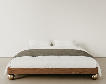 Modern bed, minimalist bed frame, luxury bed, bed, bed, wooden, Chicago bed, low bed, platform bed, king bed