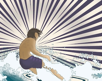 Surfer Boy Motion Print