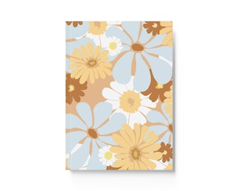 Golden Flower Power Hard Backed Journal
