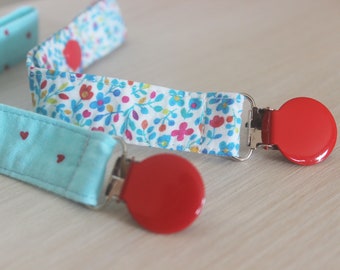 Clip factice garçon pour cadeau de baby shower, clip de sucette garçon, porte-tétine garçon, clip de sucette en tissu, chaîne de sucette, clip paci, clip de sucette