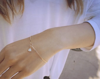 opal dainty bracelet, opal bracelet, gold bangle bracelet, thin gold bracelet, minimalist bracelet