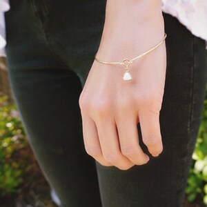 Opal Dainty Bracelet, Opal Bracelet, Gold Bangle Bracelet, Thin Gold ...