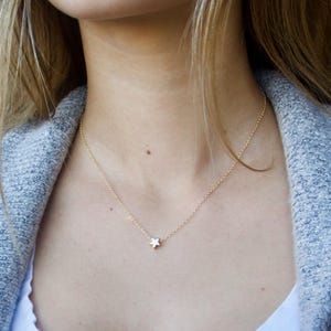 Gold Star Necklace, Tiny Star Necklace, Dainty Star Necklace Necklace, Minimalist Jewelry image 1