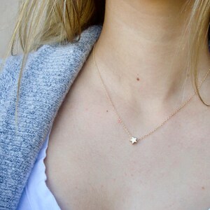 Gold Star Necklace, Tiny Star Necklace, Dainty Star Necklace Necklace, Minimalist Jewelry image 2