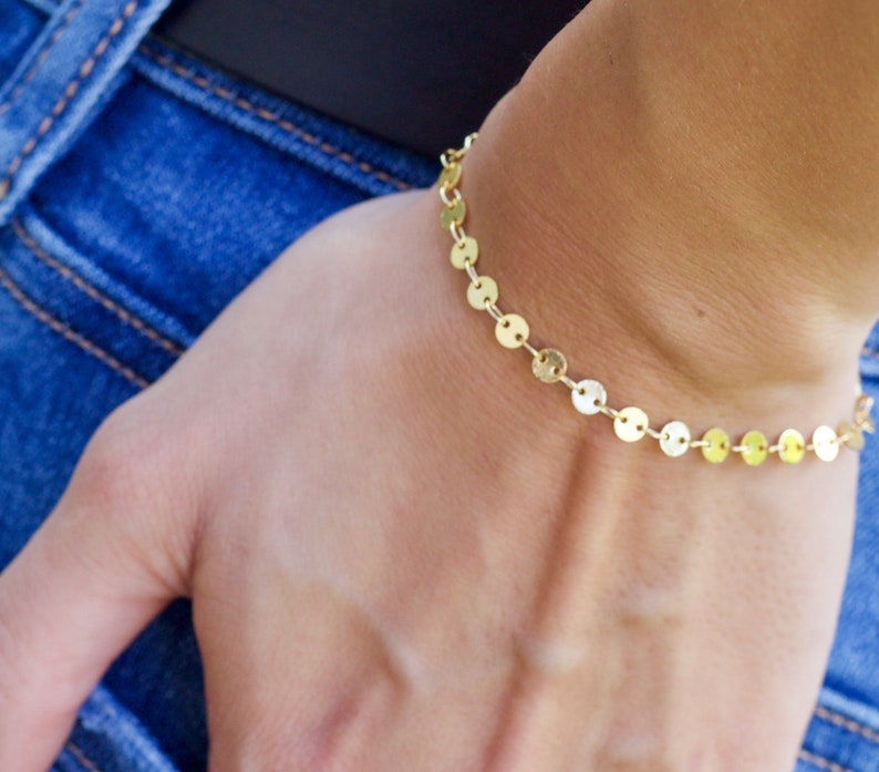 Dainty Gold Bracelet Gold Filled Bracelet Delicate Gold Etsy