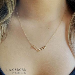 Dainty Gold Linked Pendant Necklace, Infinity Necklace for Family Sisters or Best Friends, Necklace For Mother