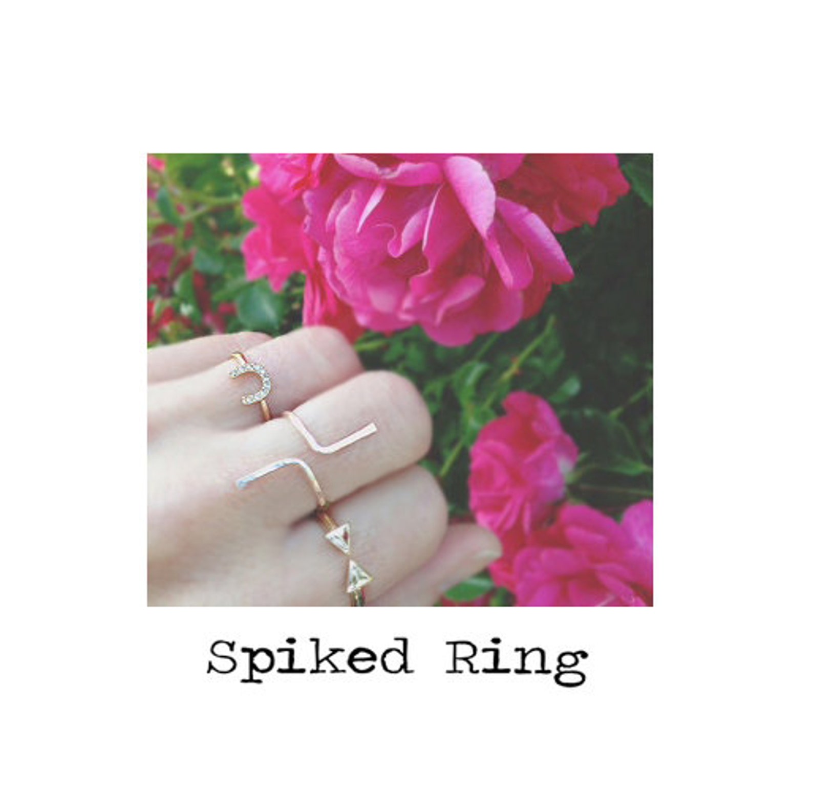 Spiked Ring Adjustable Spike Ring Edgy Ring Modern Ring Etsy