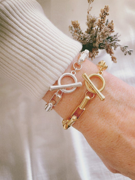 Big Link Gold Bracelet - Lexi Lu Jewelry - Handmade Treasures