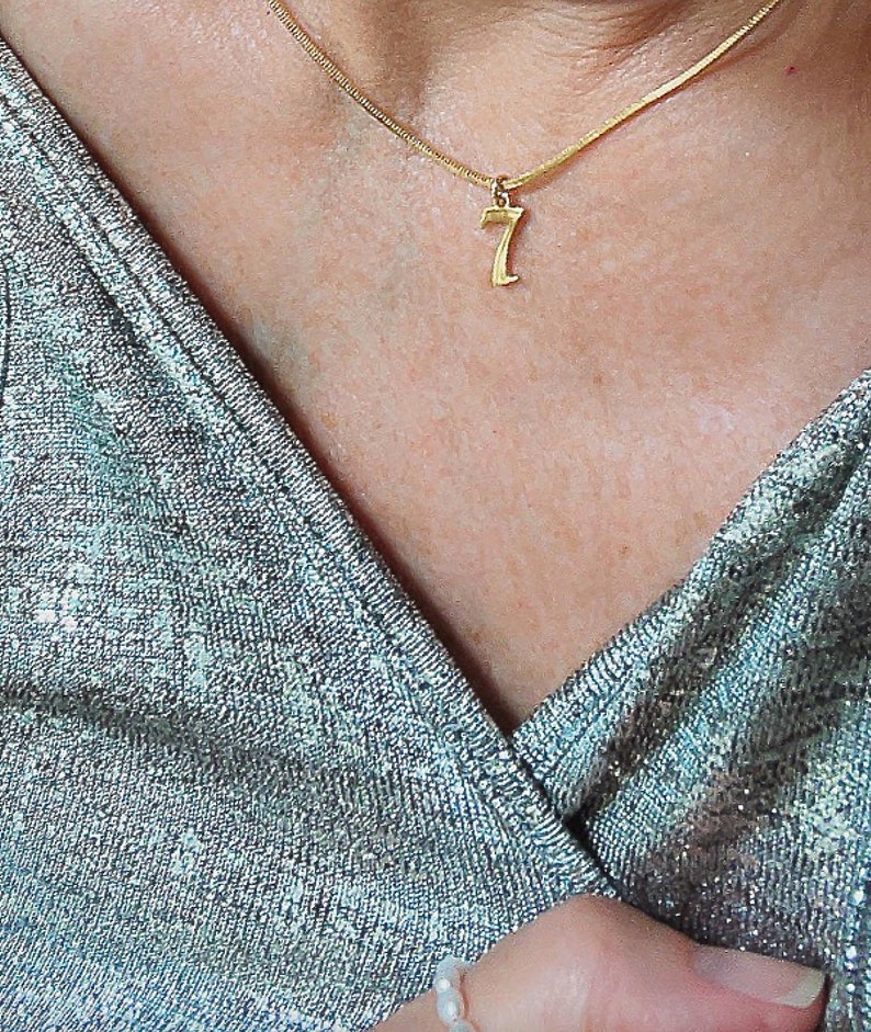 Custom Number Pendant & Chain Number Necklace Baseball and | Etsy