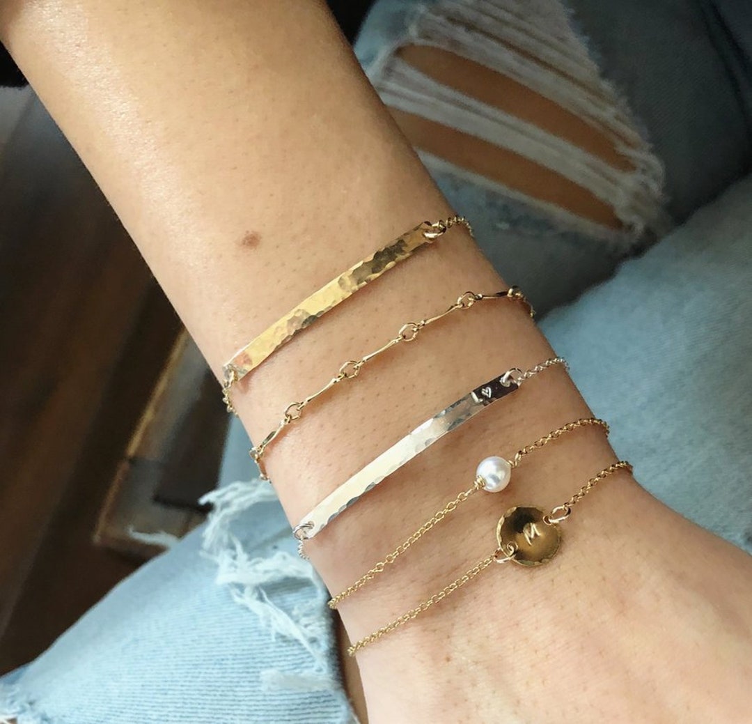 Dainty Chain Bracelet, Stacking Bracelet, Delicate Bracelet for  Women,layering Bracelet, Gold Chain, Holiday Gift for Women, Christmas Gift  - Etsy | Delicate bracelets, Chain bracelet, Gold chain jewelry