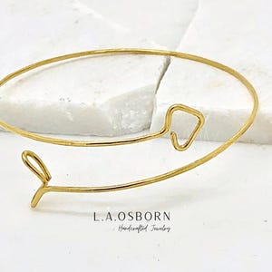 Gold Arrow Bangle Bracelet, Arrow Wrap Bangle, Adjustable Arrow Bracelet, Boho Jewelry, Gift Idea For Friends