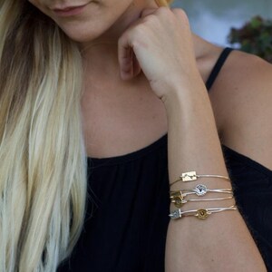Vintage Brass Leaf Bracelet, Repurposed Gold Leaf Bangle, Botanical Jewelry, Bridesmaid Gift, Fall Wedding Jewelry, Handmade image 11