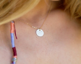 Gold Disc Necklace -Disc Choker Necklace - Dainty Choker - Layering Necklace - Delicate Gold Necklace - Coin Necklace