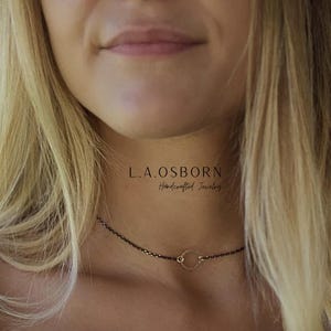Black Choker, 90s Choker, Boho Choker, Eternity Choker, Mixed Metal Choker, Grunge Choker, Y2K Choker, Unique Choker