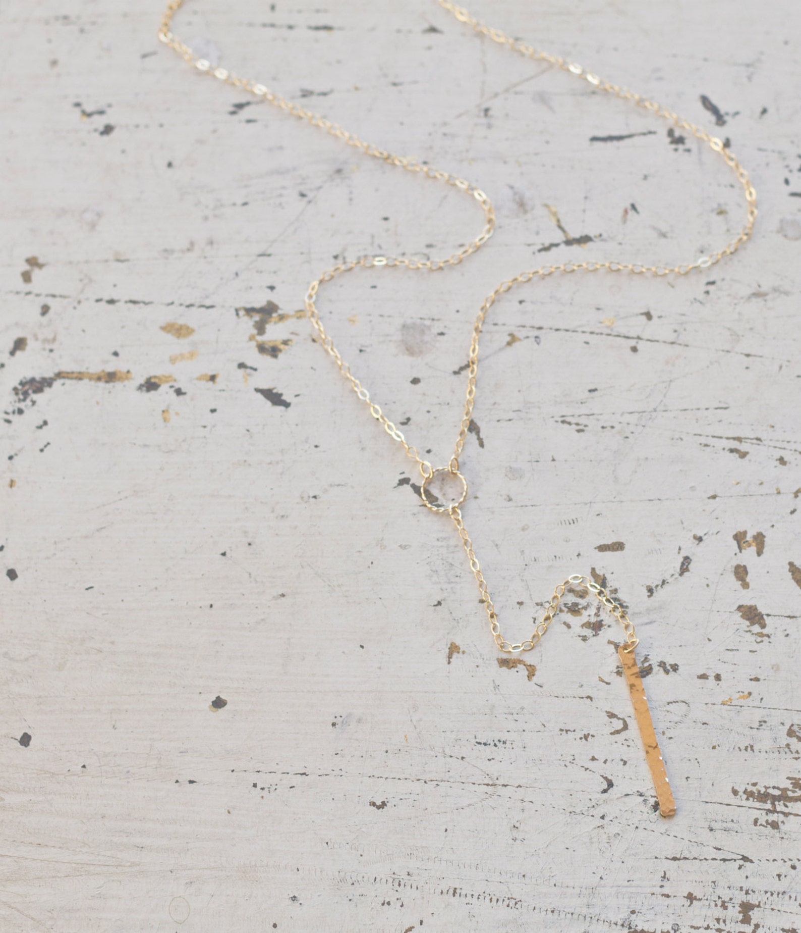 Simple Bar Drop Necklace Dainty Y Necklace Gold Y Necklace Etsy UK