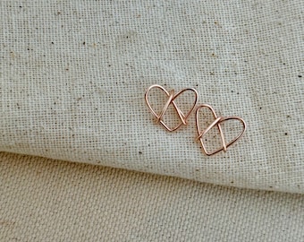 Tie The Knot Earrings, Love Knot Earrings, Gold Heart Earrings, Infinity Knot Earrings, Heart Knot Earrings, Bridesmaids Gift