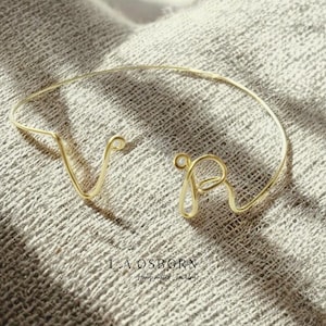 Initial Bangle, Gold Letter Bracelet, Double Initials, Personalized Bracelet, Bridesmaid Proposal, Bridesmaid Gift