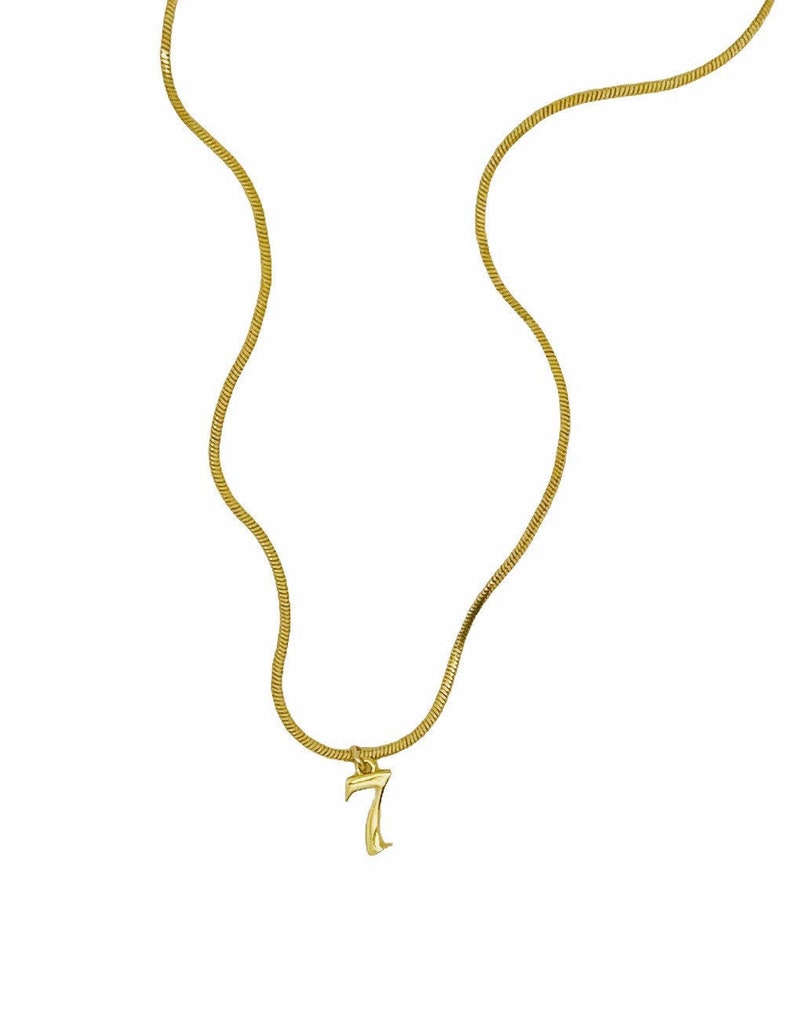 Custom Number Pendant & Chain Number Necklace Baseball and | Etsy