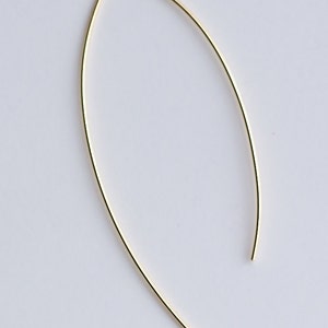 Arc Large Hoop Earrings, Thin Hoop Earrings, Delicate Hoop Earrings, Hook Earrings image 5