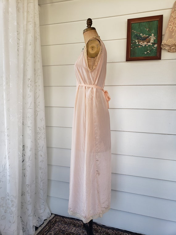 20s Apricot Blush Silk Nightgown - image 4