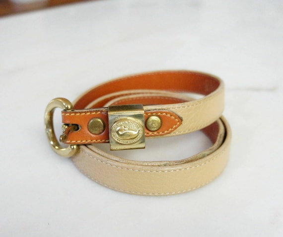 80s Dooney & Bourke Neutral Leather Belt - Etsy display picture 2
