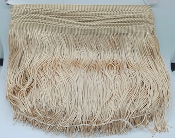 15cm drop stone/ beige silk fringe fringing