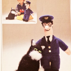 Postman Pat & Cat Vintage Knitting Pattern PDF