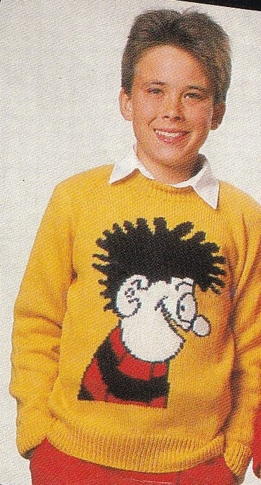 Dennis the Menace Jumper Vintage Knitting Pattern PDF Size 24