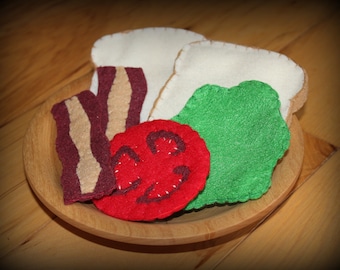 Felt Play Food - BLT Sandwich