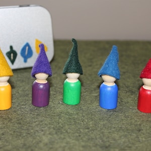 Peg doll gnomes in my pocket friends set