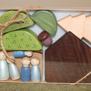 Peg Doll Play Set Woodland Family