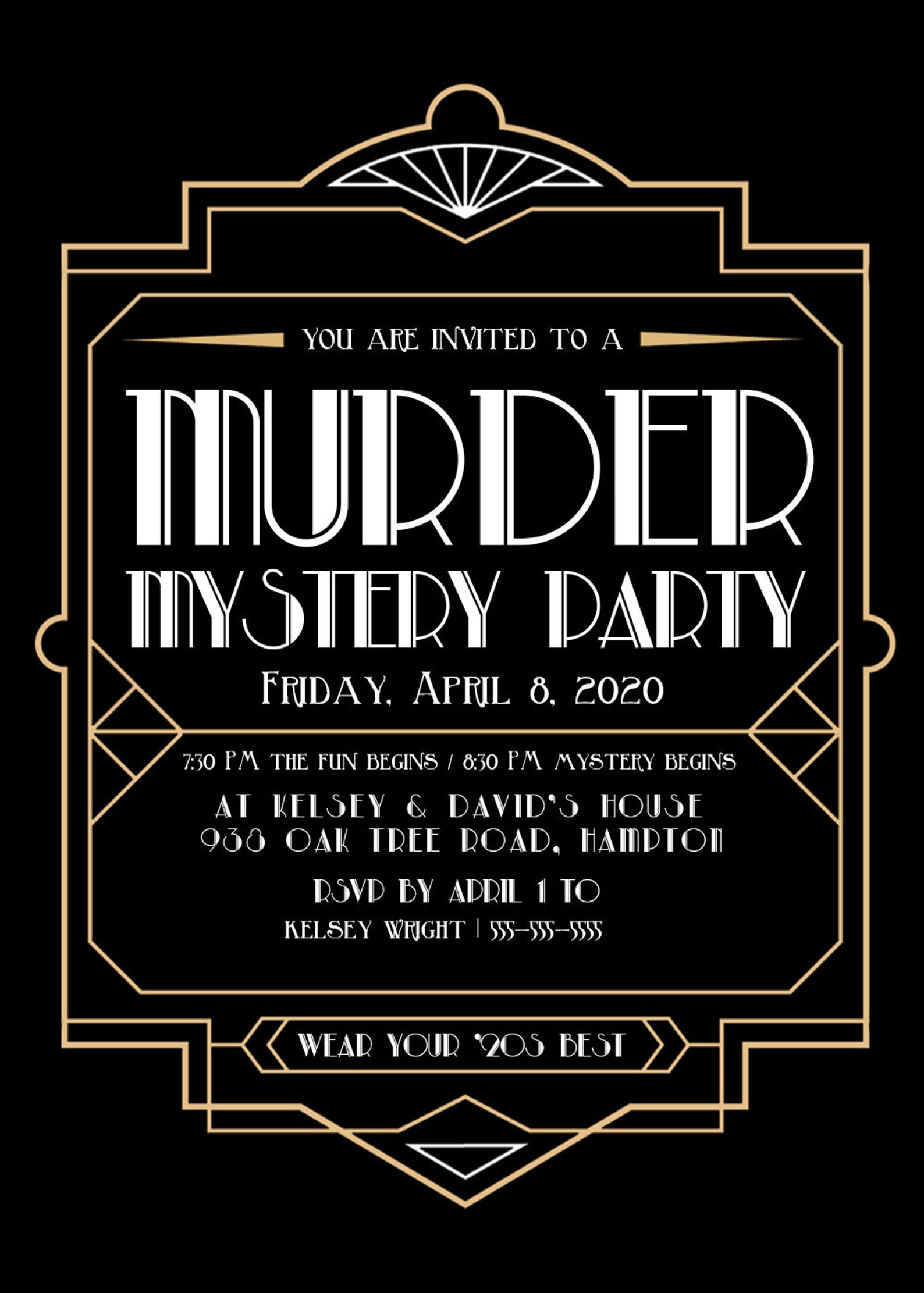 Murder Mystery Party Template