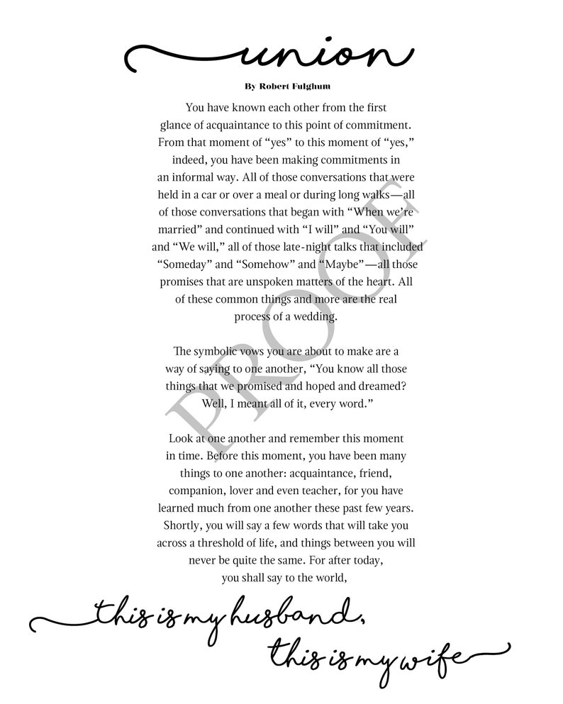Union By Robert Fulghum Printable Union By Robert Fulghum Printable