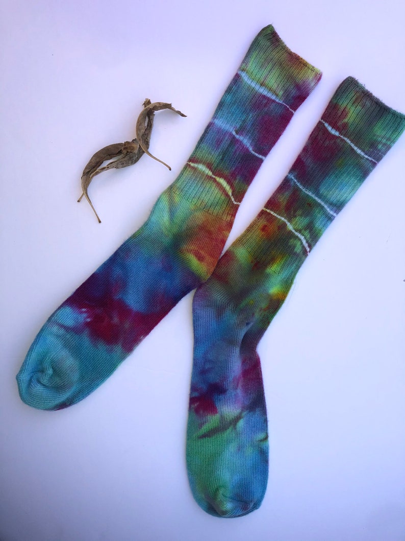 Tie dyed by hand. Size 9-11 Tie Dye bamboo socks