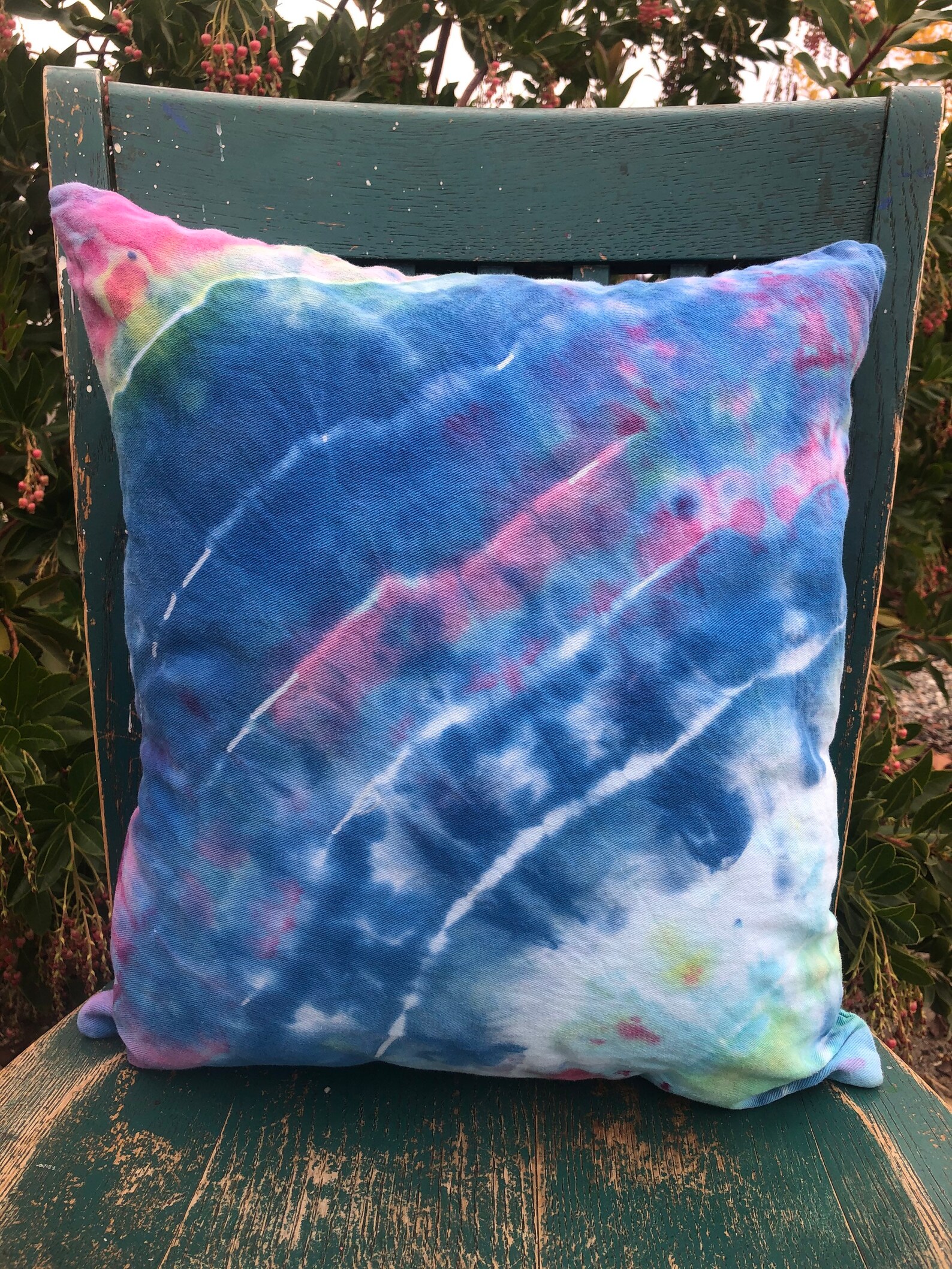Tie Dye Ice Dye Pillow Cover. 16 Inch Square. Etsy
