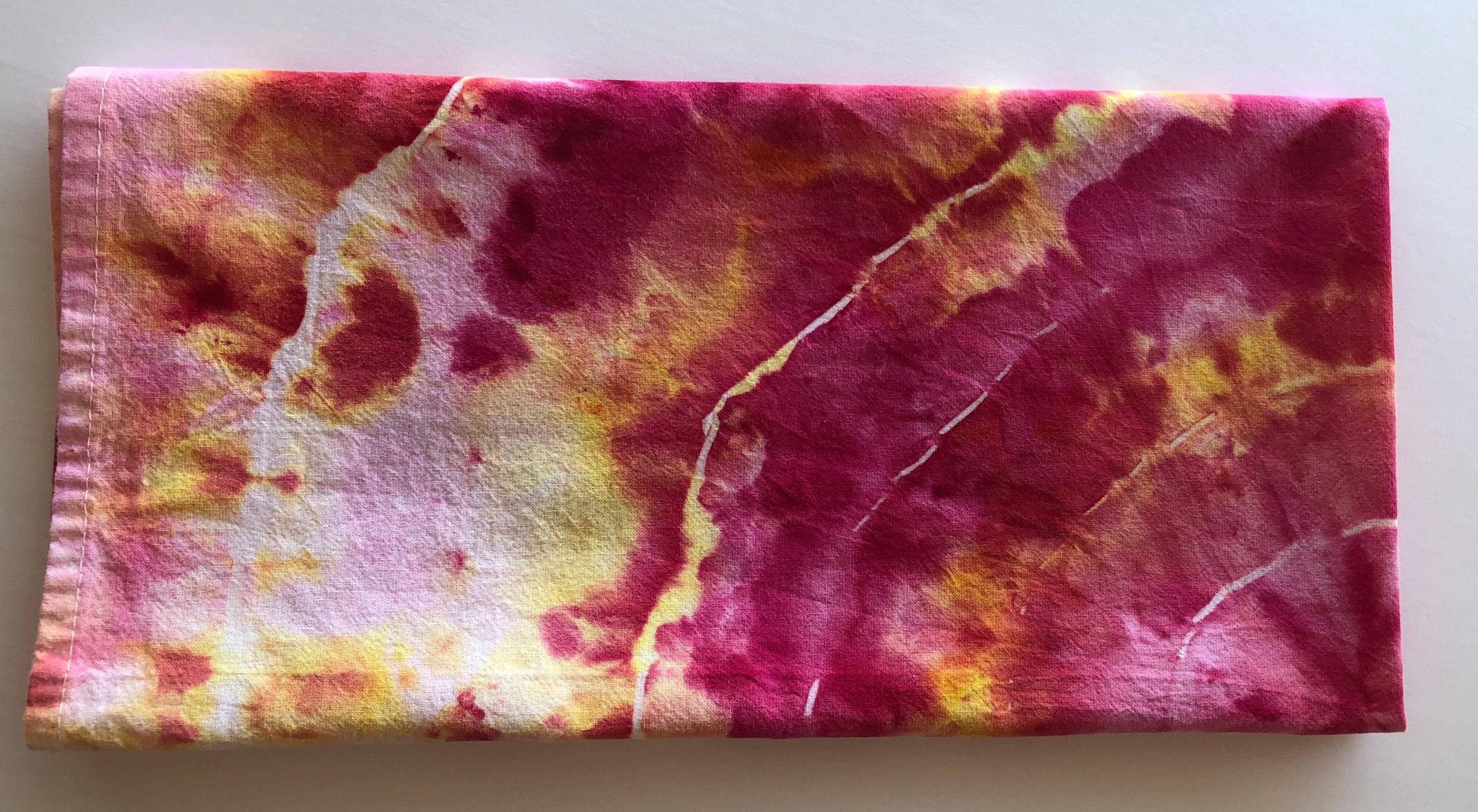 New hand made tie dye flour sack dishtowel tea towel could Etsy