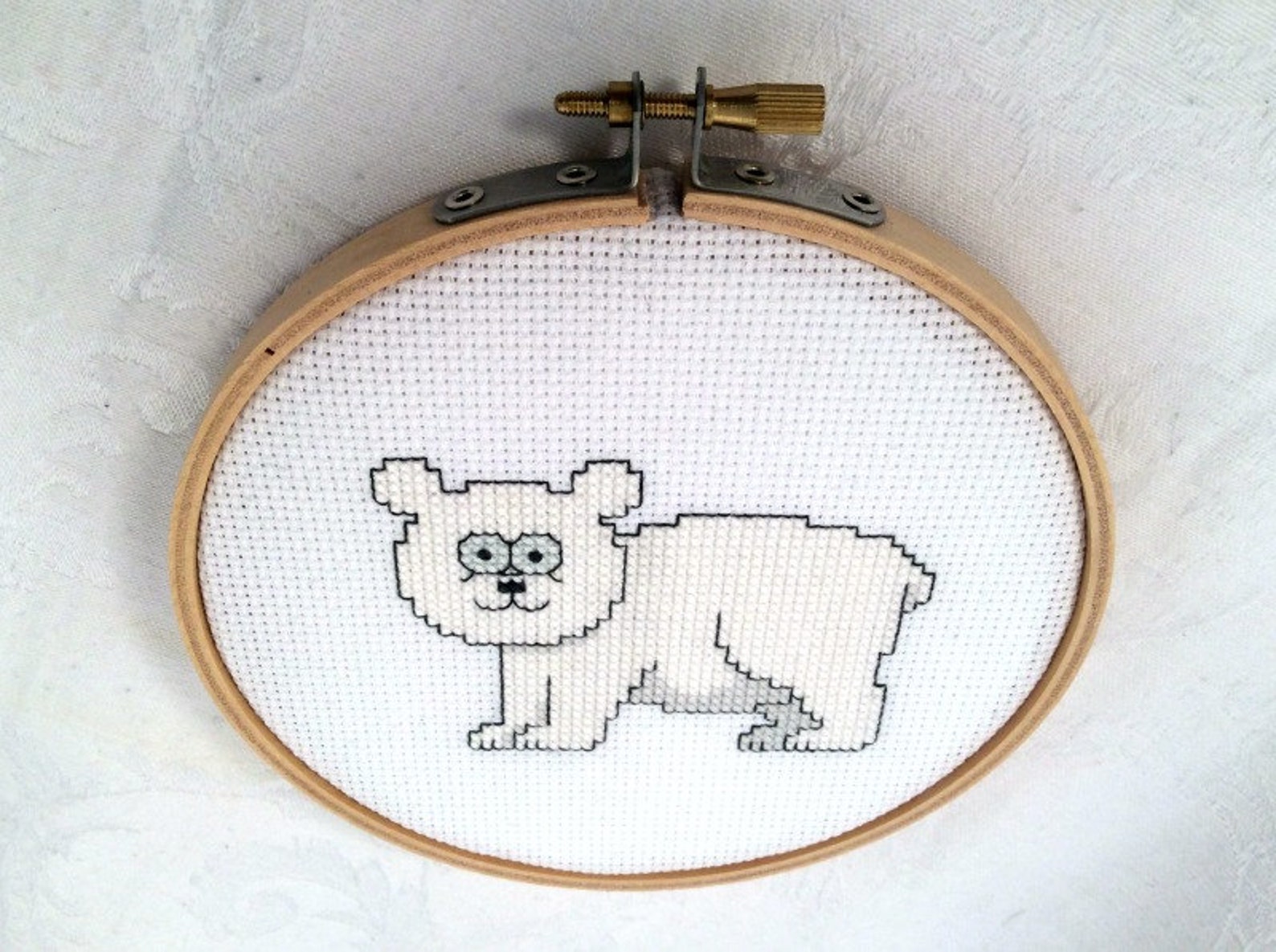 Polar Bear Cross Stitch Pattern Needlepoint White Bear Etsy