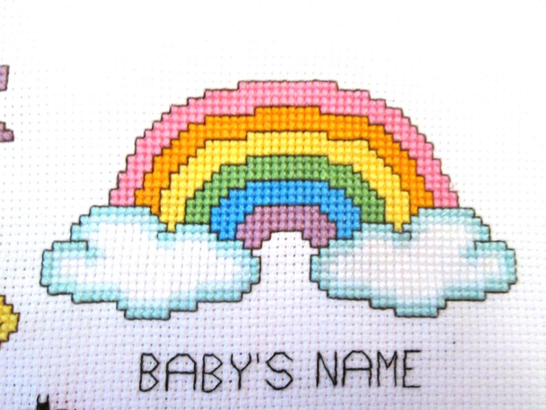 Noahs Ark Cross Stitch PDF Pattern Birth Announcement Etsy