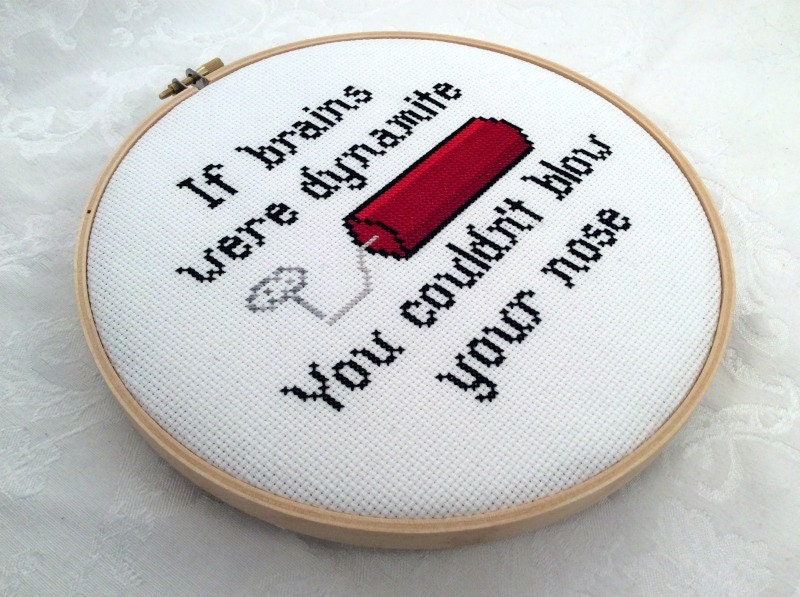Dynamite Cross Stitch Pattern, Sarcastic Embroidery, Funny Xstitch
