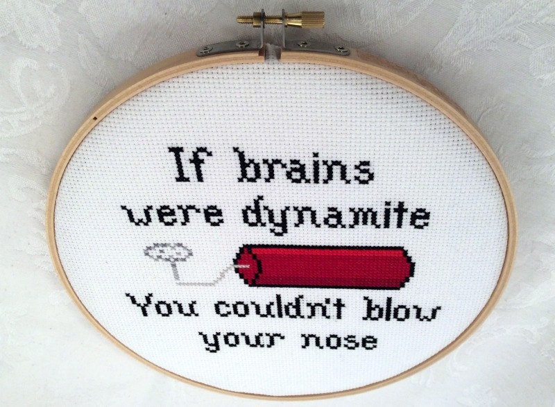 Dynamite Cross Stitch Pattern, Sarcastic Embroidery, Funny Xstitch