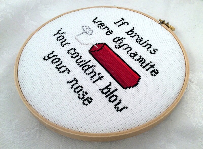 Dynamite Cross Stitch Pattern, Sarcastic Embroidery, Funny Xstitch
