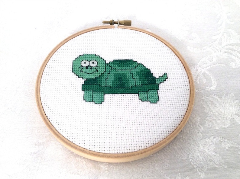 Turtle Cross Stitch Pattern, Embroidery, Pet Needlepoint, PDF Pattern ...