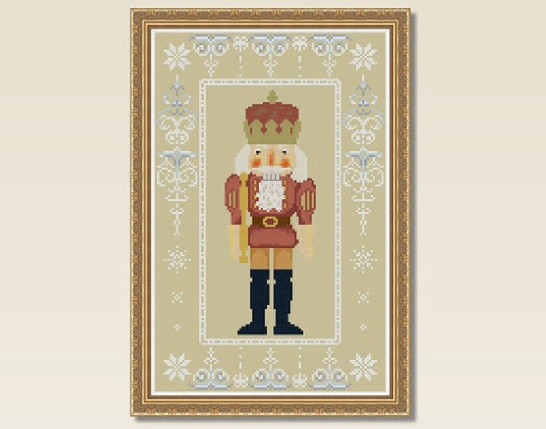 Counted Cross Stitch Pattern Christmas Baby Nutcracker King